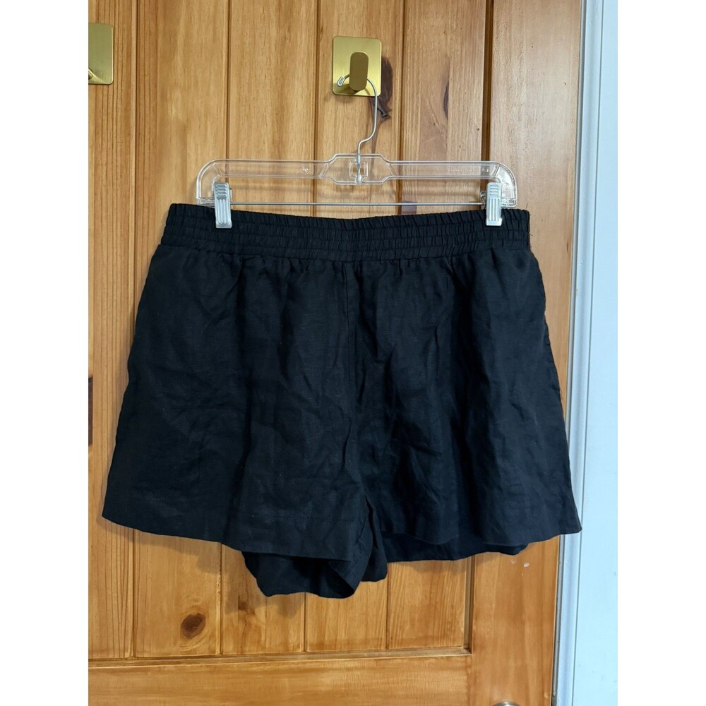 Tuckernuck Solid Linen Shorts Black Preppy Everyday Wear Comfy Fit Size XL